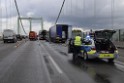 Schwerer LKW VU PKlemm A 4 Rich Olpe auf der Rodenkirchener Bruecke P184